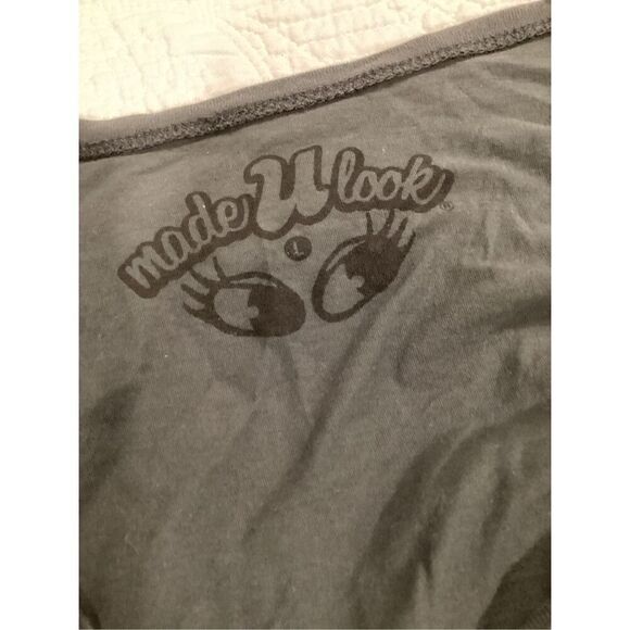 Made You Look Cotton Lady Bug V-Neck Tunic Tee Shirt L - Picture 2 of 4